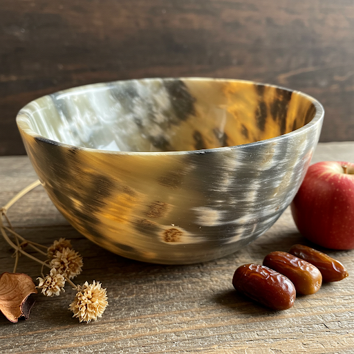 Premium Polished Horn Bowl – Unique Handmade Design