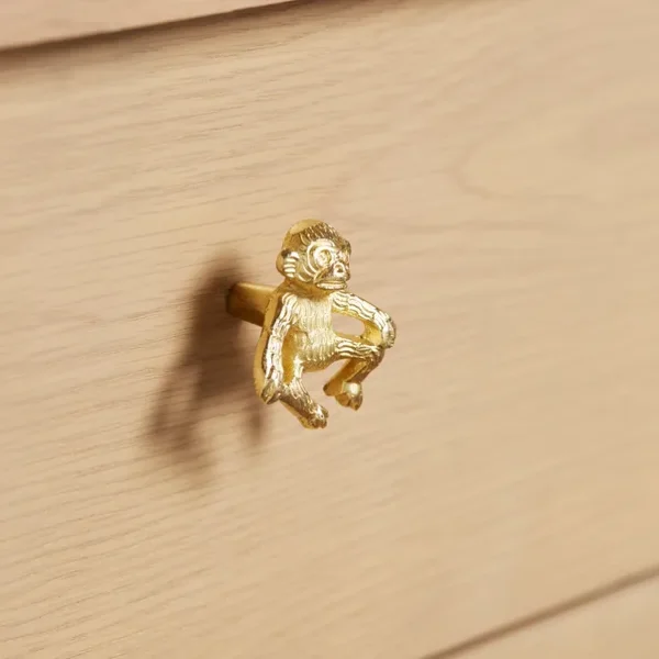 Solid Brass Monkey Cabinet Knob by REHMAN CRAFT