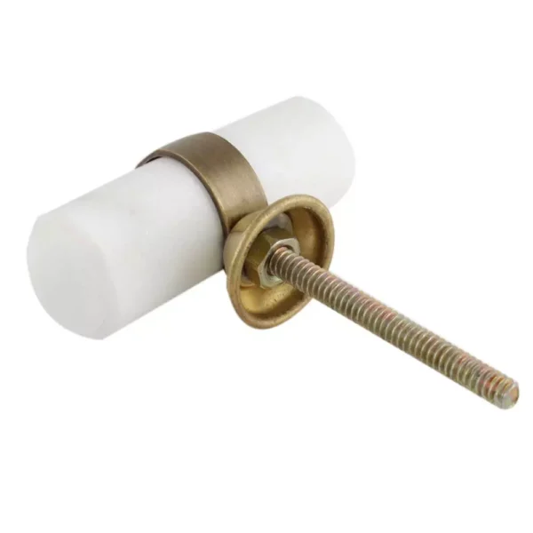 White Tube Stone Drawer Knob by REHMAN CRAFT