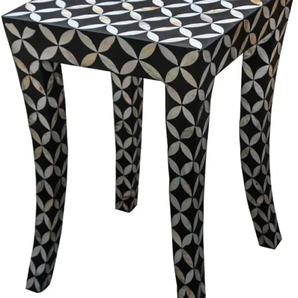 Mother of Pearls Diamond Side Table by REHMAN CRAFT