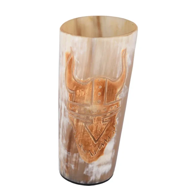 Horn Drinking Glasses - Holds Up to 10 Oz, Skull Craft by REHMAN CRAFT