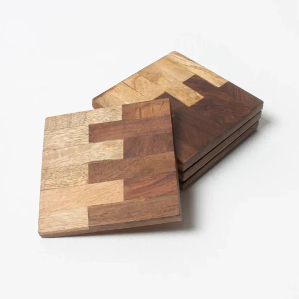 Wooden Brick Coaster by REHMAN CRAFT