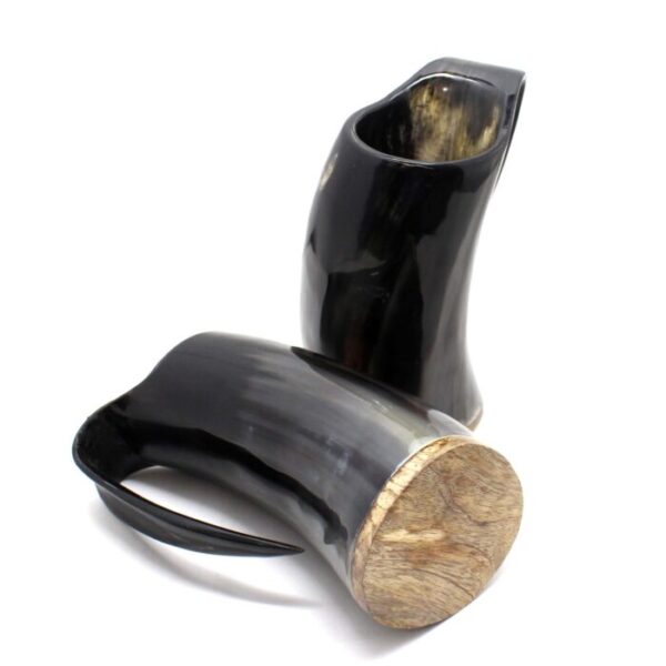 Viking Horn Mug -100% Authentic Beer Horn Tankard. Leak Proof & Smell Proof Non Engraved Horn Beer Mug by REHMAN CRAFT