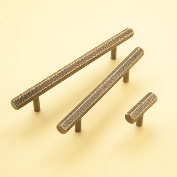 Hexagon Vintage Hammered Antique Solid Brass Handle by REHMAN CRAFT