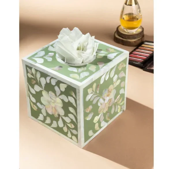 Mother of Pearl Decorative Tissue Box by REHMAN CRAFT