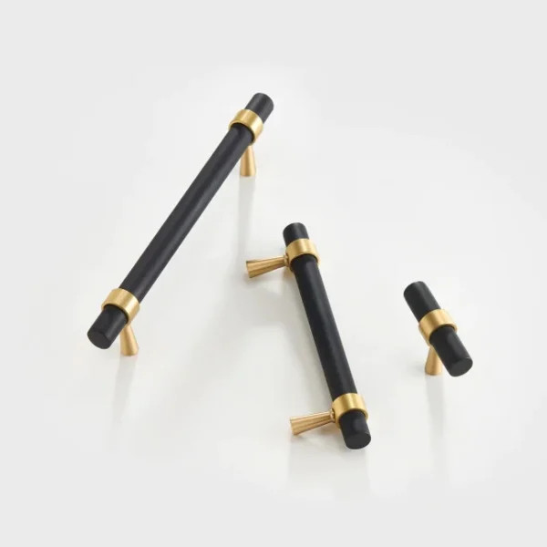 Black Brass Cabinet Drawer Handles by REHMAN CRAFT