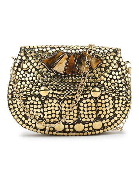 PARATO Handmade Gold style Clutch / Sling bag / Handbag by REHMAN CRAFT
